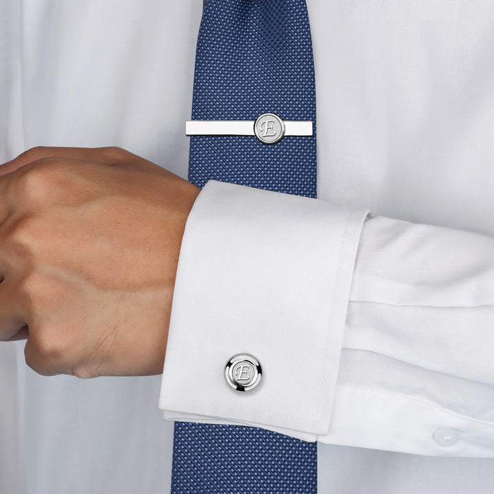 Initial Cufflinks & Tie Clip