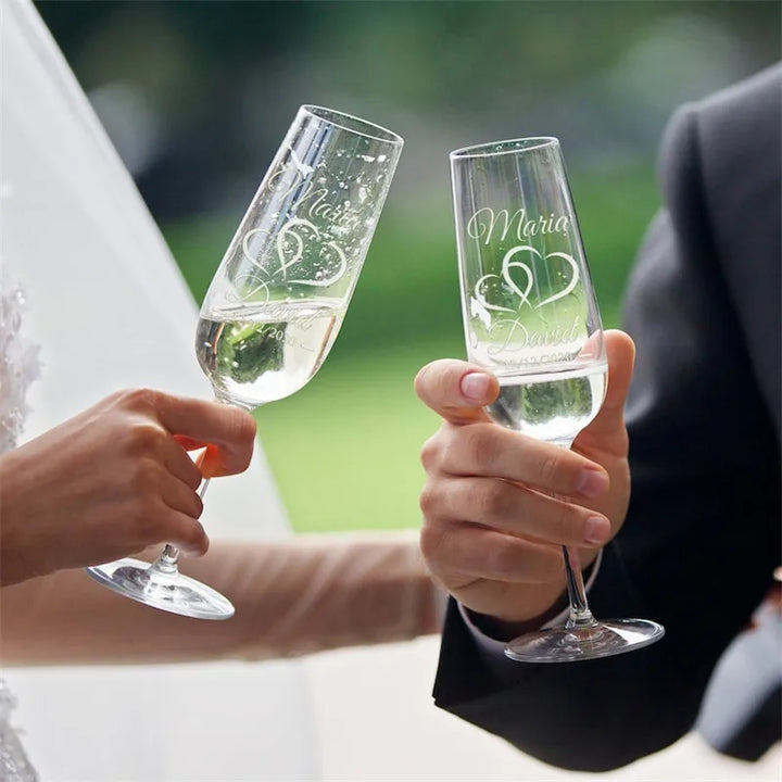 Personalized Wedding Toasting Flutes