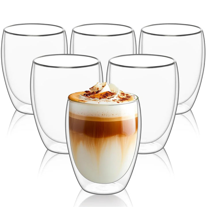 Double-Wall Glass Espresso Cups