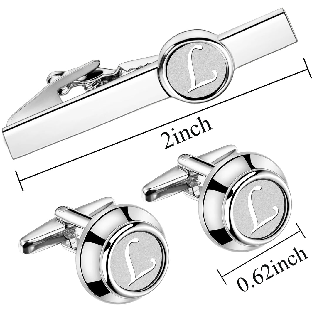 Initial Cufflinks & Tie Clip