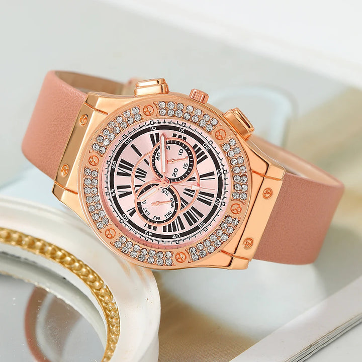 Women’s Leather Watch Set