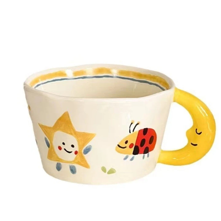Hand-Painted Moon Ceramic Mug