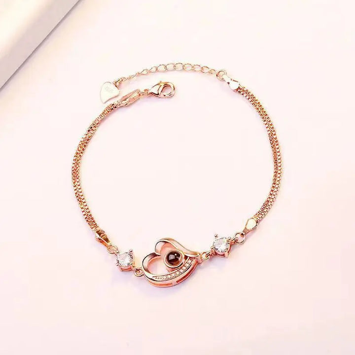 Custom Photo Heart Bracelet