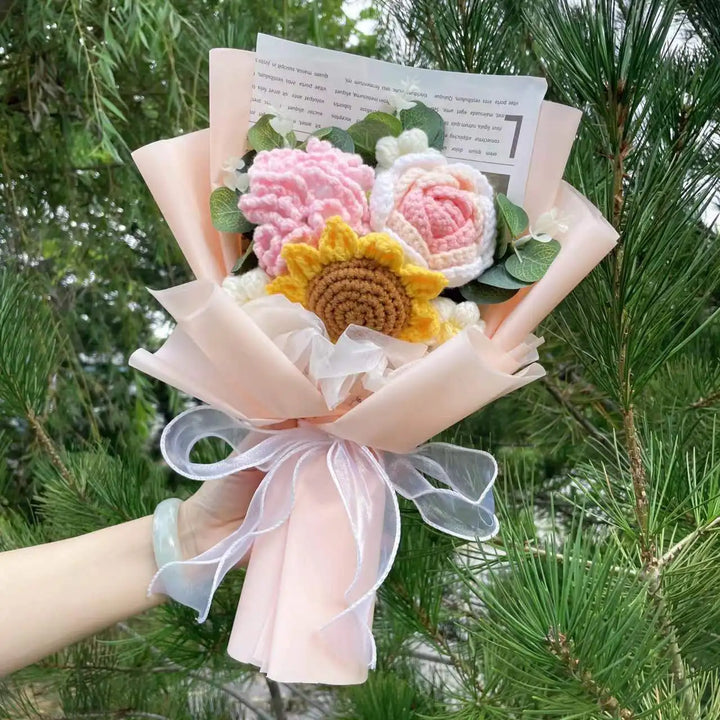 Knitted Sunflower Bouquet