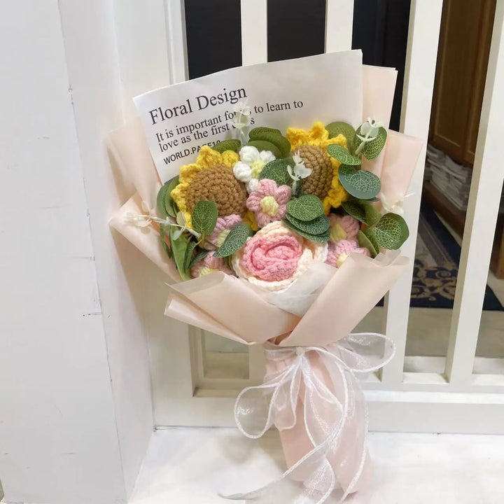 Knitted Sunflower Bouquet