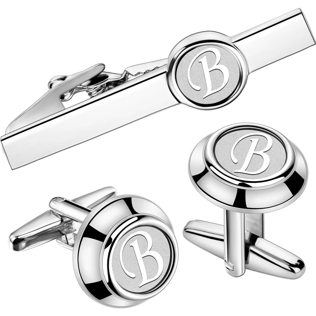 Initial Cufflinks & Tie Clip