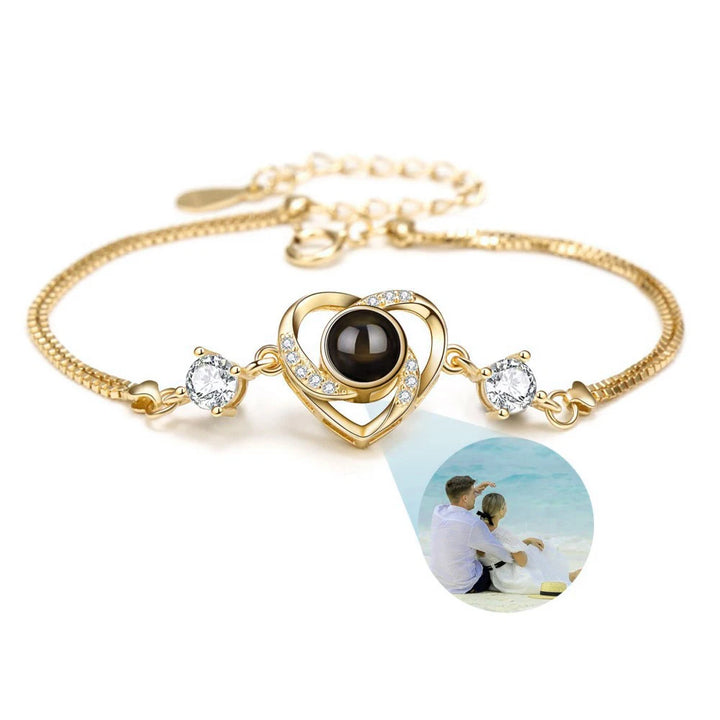 Custom Photo Heart Bracelet
