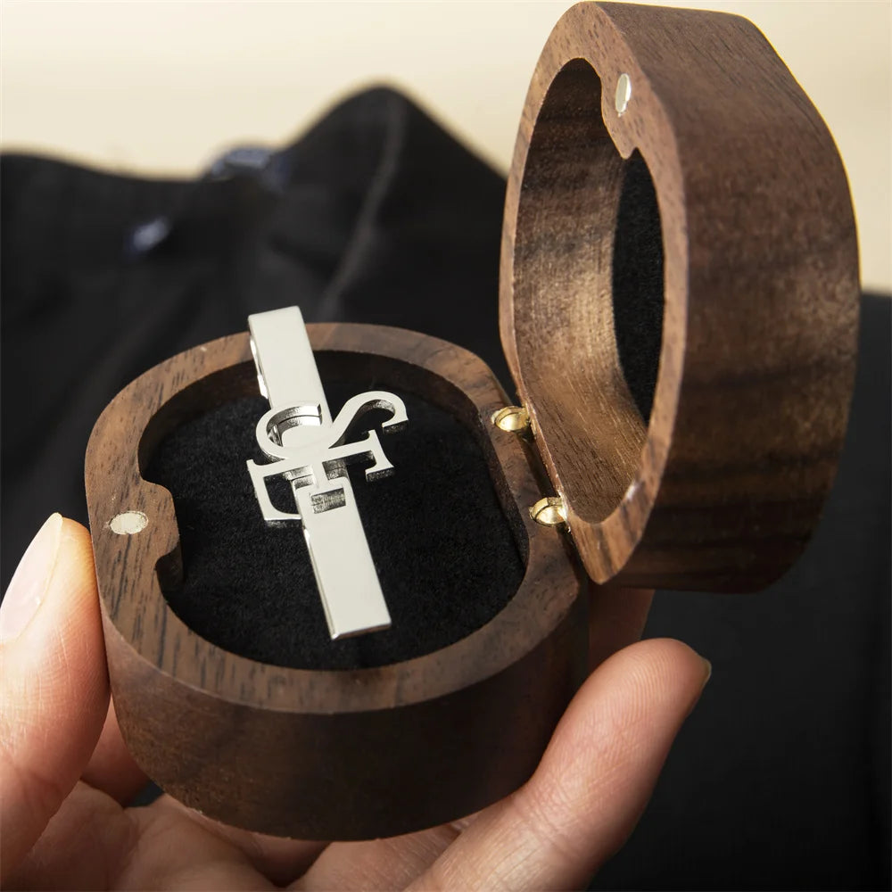 Personalized Initial Tie Clip