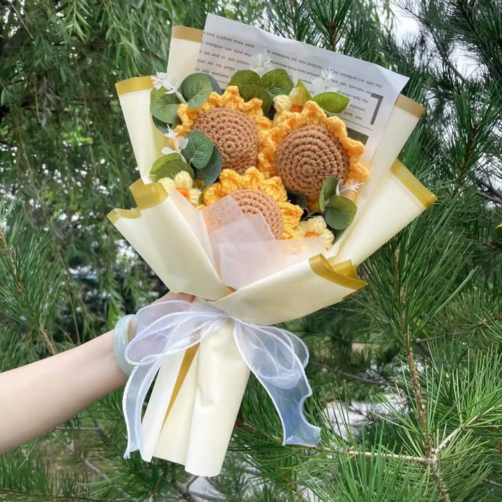 Knitted Sunflower Bouquet