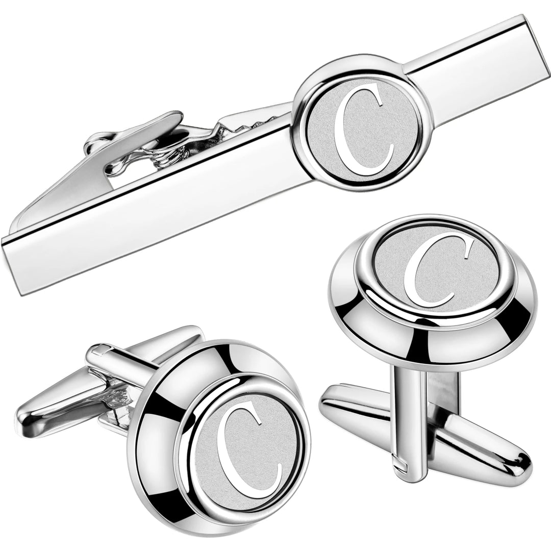 Initial Cufflinks & Tie Clip