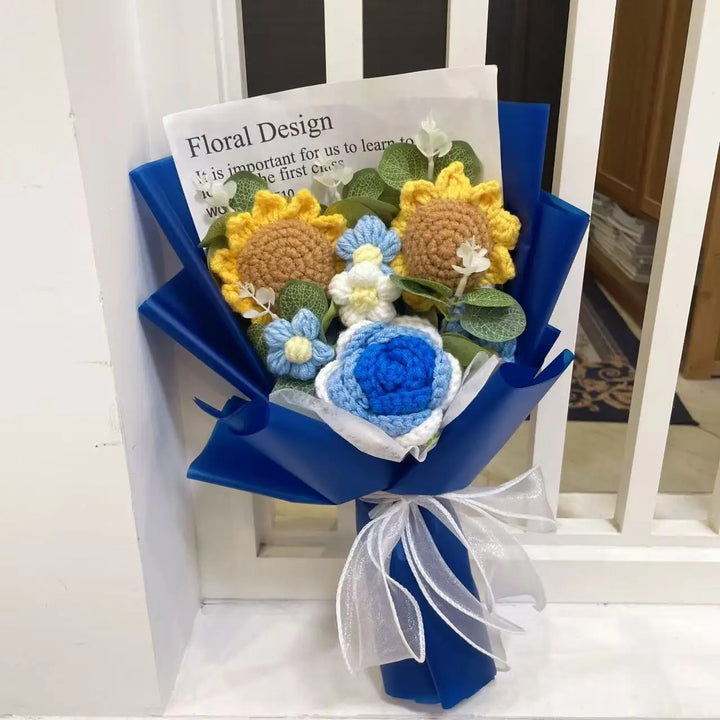 Knitted Sunflower Bouquet