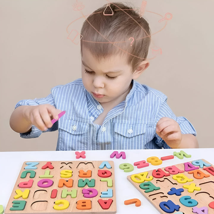 Wooden Alphabet Number Puzzle