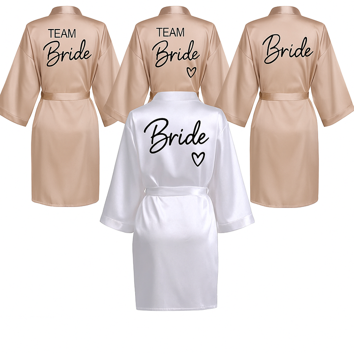 Team Bride Satin Robe