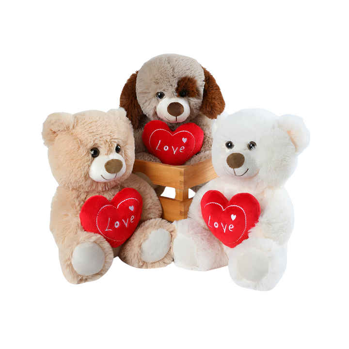 Heart Bear Dog Plush