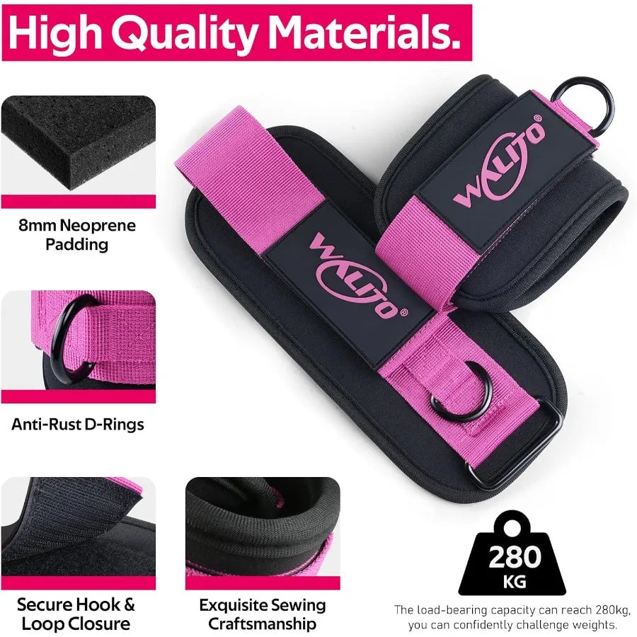 Tone glutes and strengthen legs fast. Padded straps + 3 resistance bands (10/20/30 lbs). Ideal for kickbacks, squats, and HIIT. Includes storage bag. Lightweight & easy to use.
