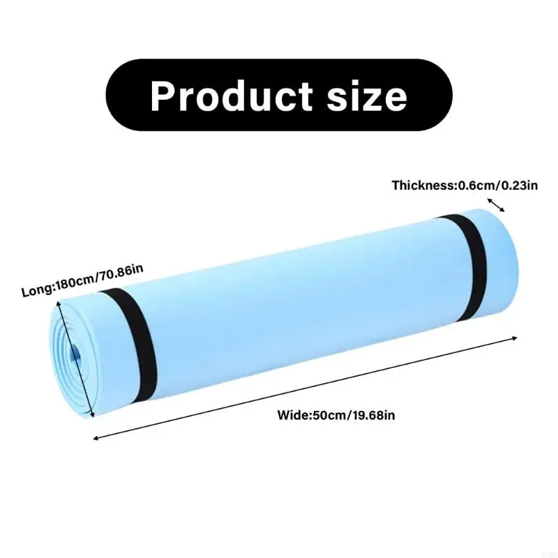 Lake green yoga mat made of NBR foam for fitness and daily workouts