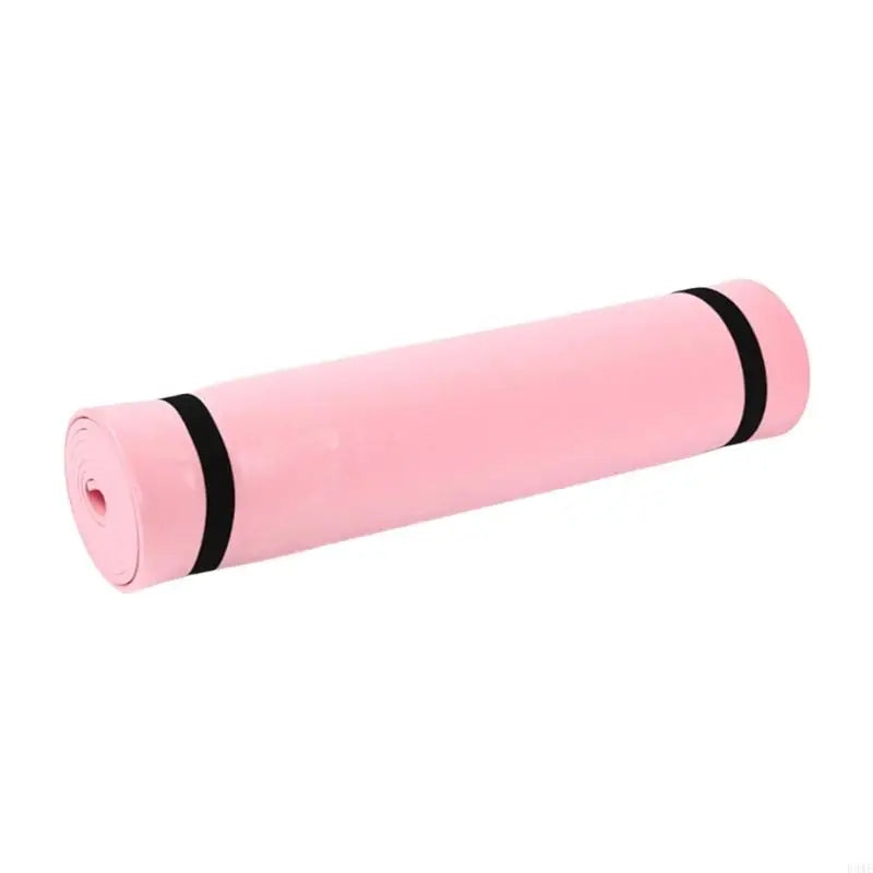 Soft pink yoga mat, non-slip and ideal for pilates and stretching