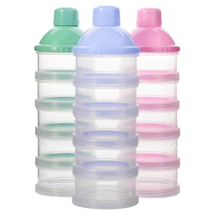 Portable Milk Powder Container - 4-Layer Travel Dispenser