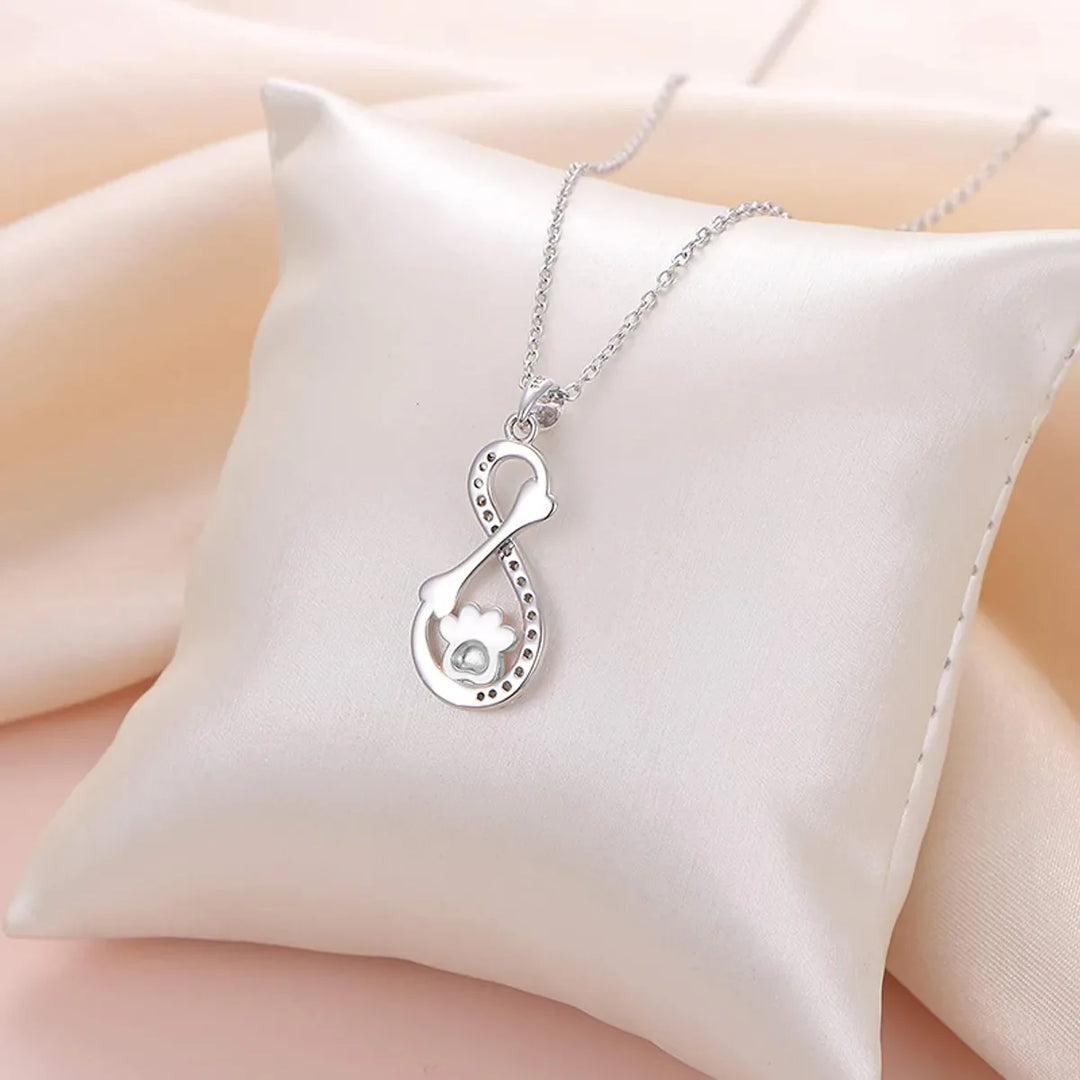 Infinity Paw Print Necklace