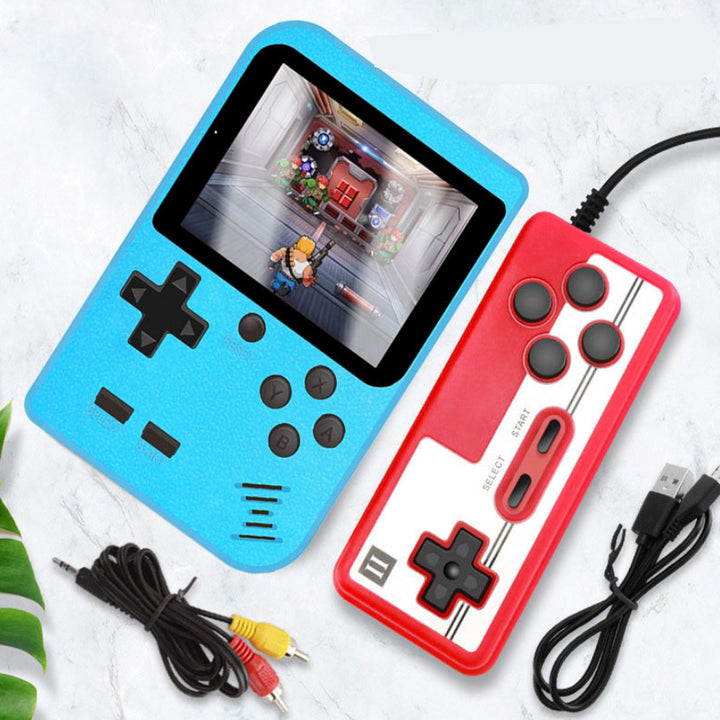 red handheld console front