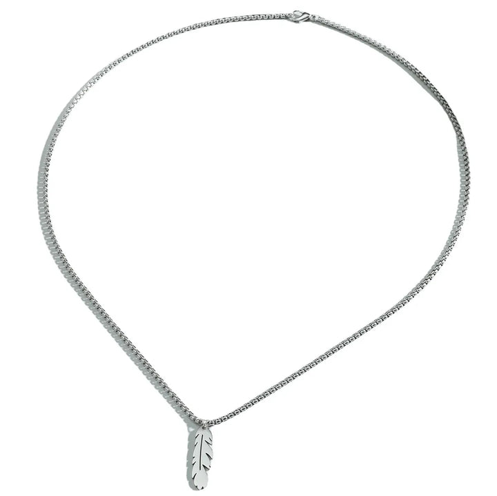 Stainless Steel Feather Necklace