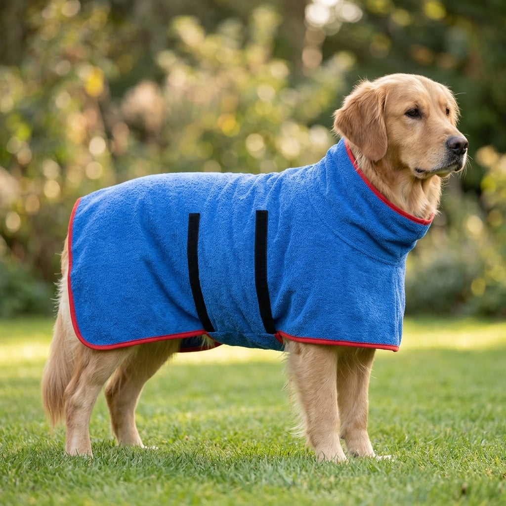 SmashingFinds Pet Bathrobe - Fast Drying Microfiber Terry