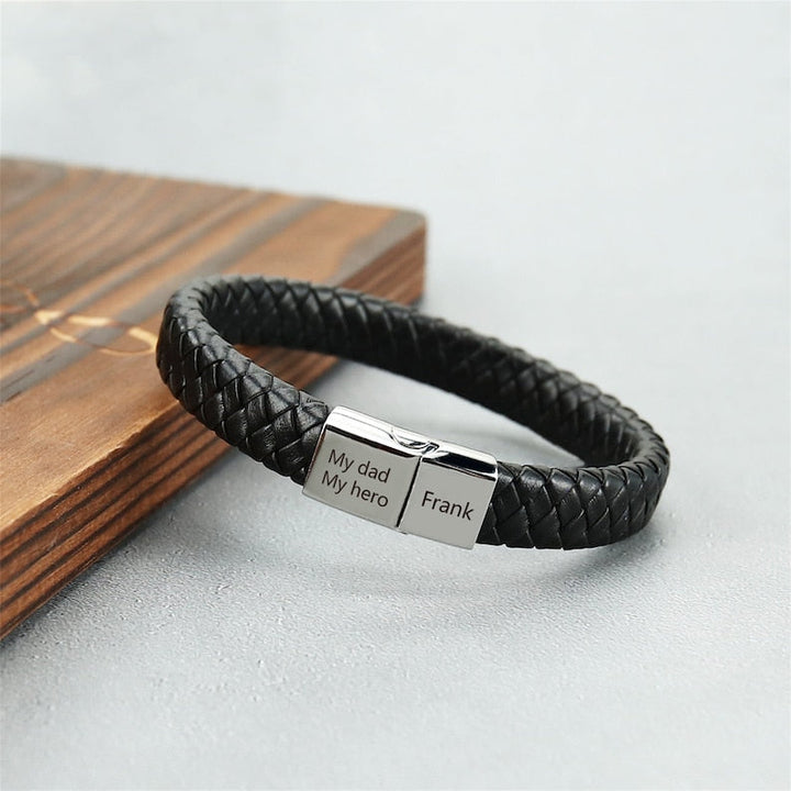 Personalized Men’s Leather Bracelet