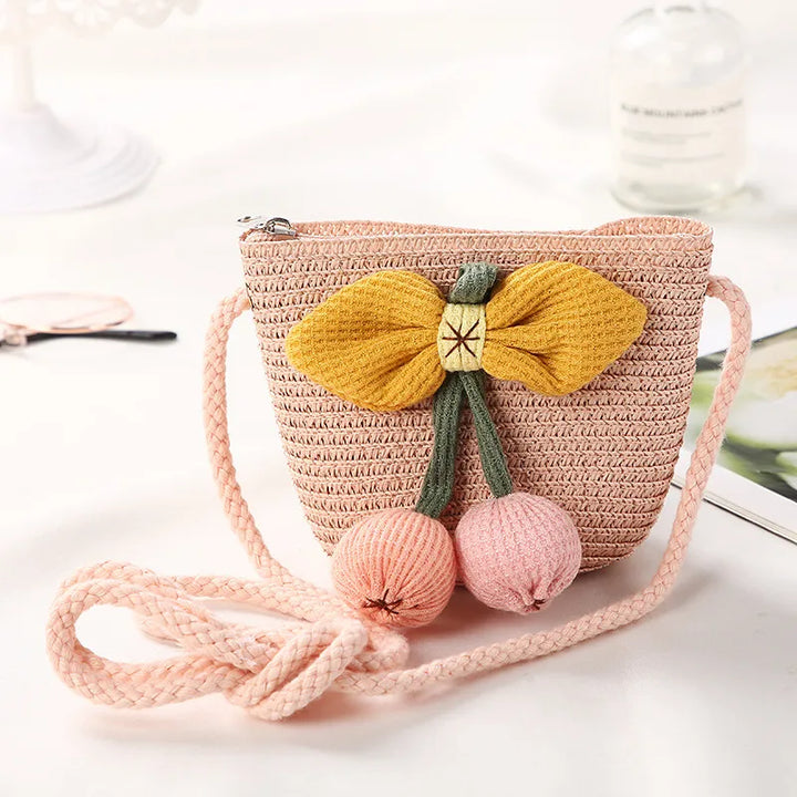Flower Straw Shoulder Bag