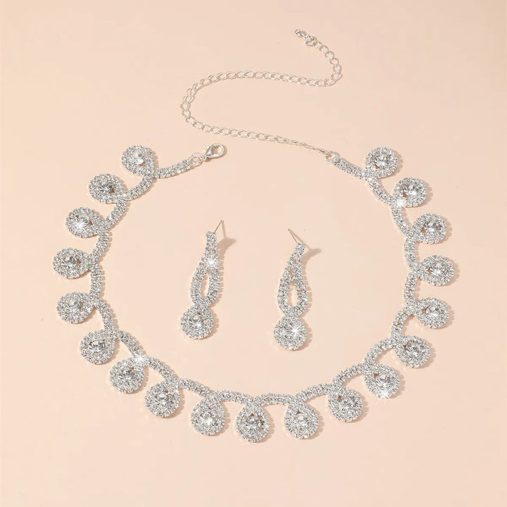 Crystal Tassel Jewelry Set