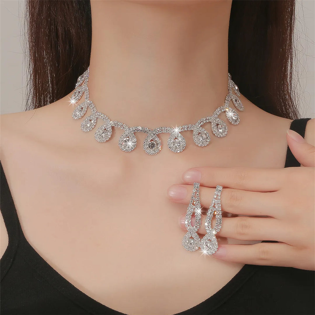 Crystal Tassel Jewelry Set