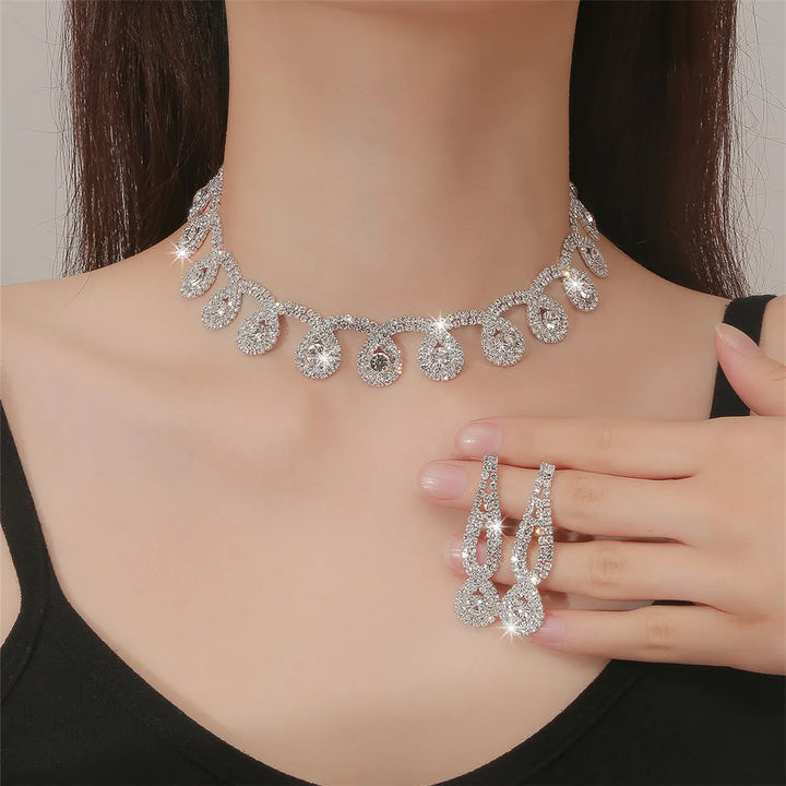 Crystal Tassel Jewelry Set