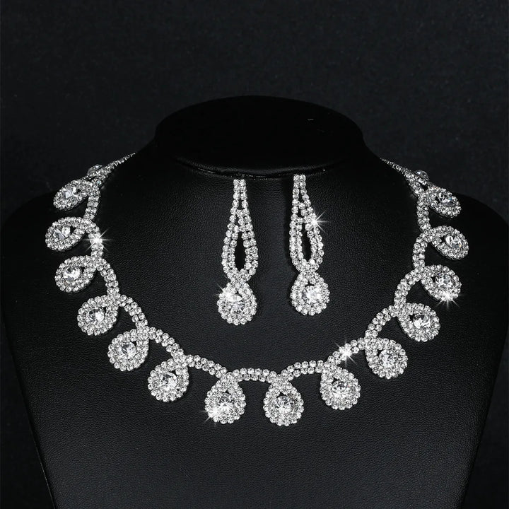 Crystal Tassel Jewelry Set