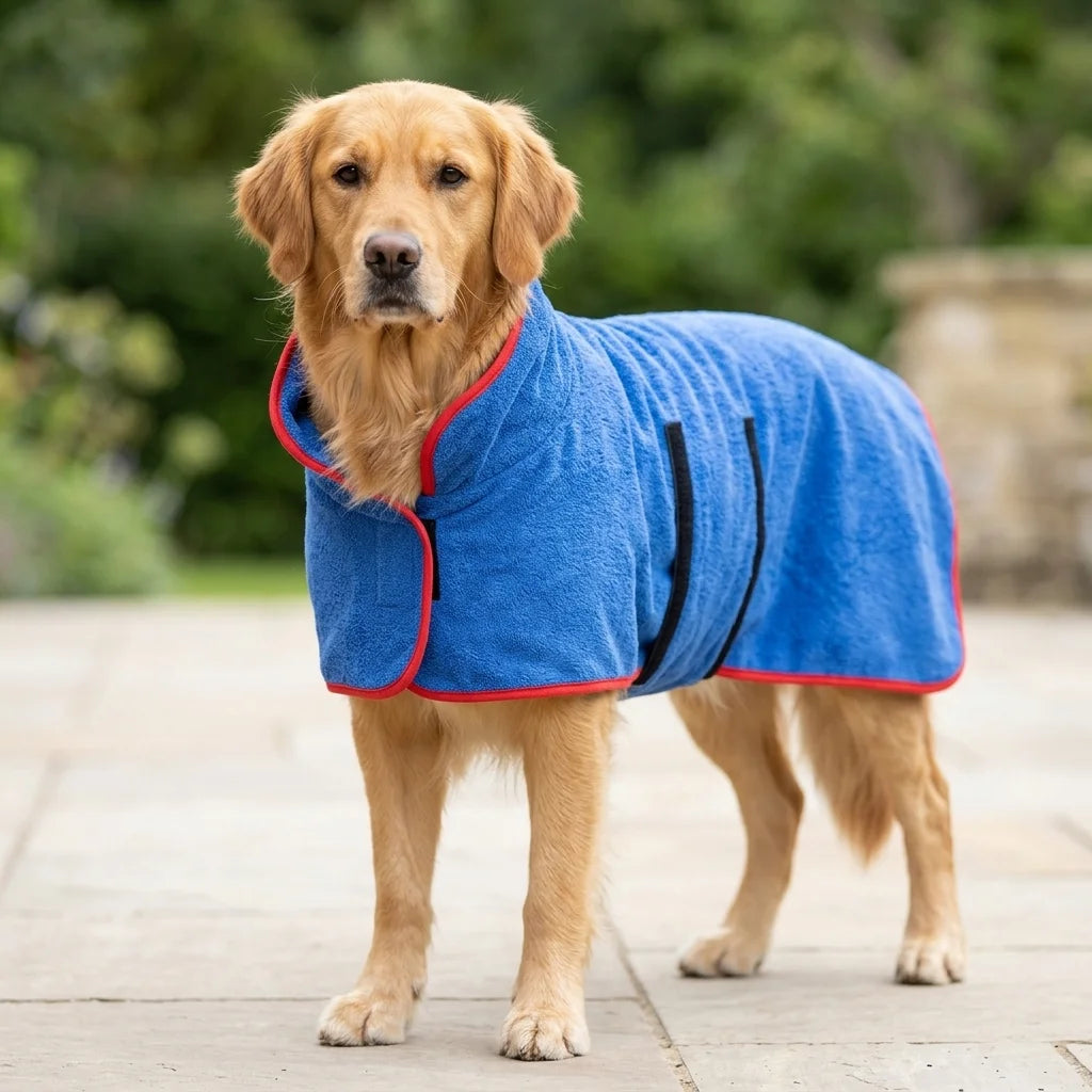 SmashingFinds Pet Bathrob - dog post-bath absorbent comfort