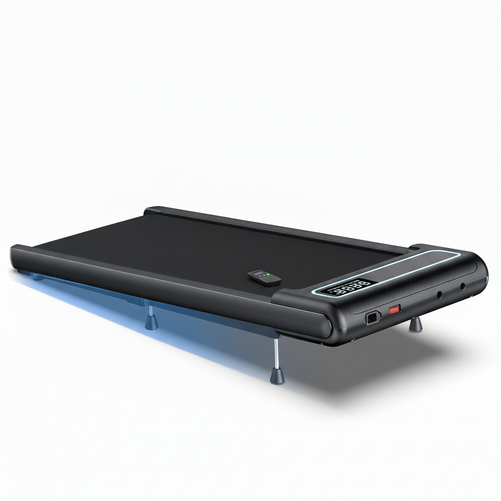 Under desk treadmill with 2.5HP quiet motor and LED display – compact walking pad for home office and apartment fitness
