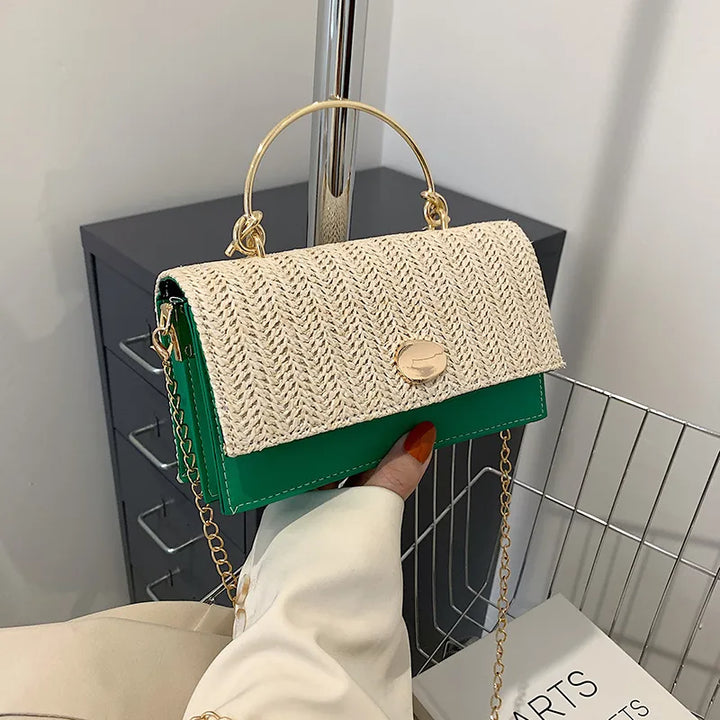 Fashion Straw Chain Bag