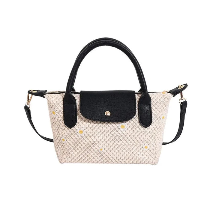Women's Flower Straw Shoulder Bag